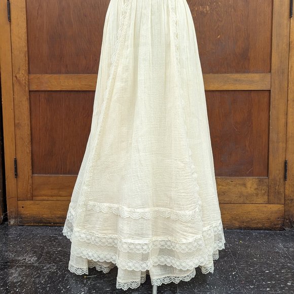 VINTAGE WEDDING - 1970s Vintage Gunne Sax by Jessica McClintock Size 5 Natural - Picture 3 of 15